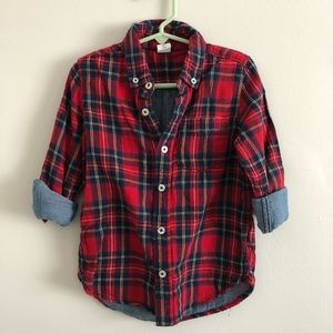 GAP Red Plaid Button Down Shirt